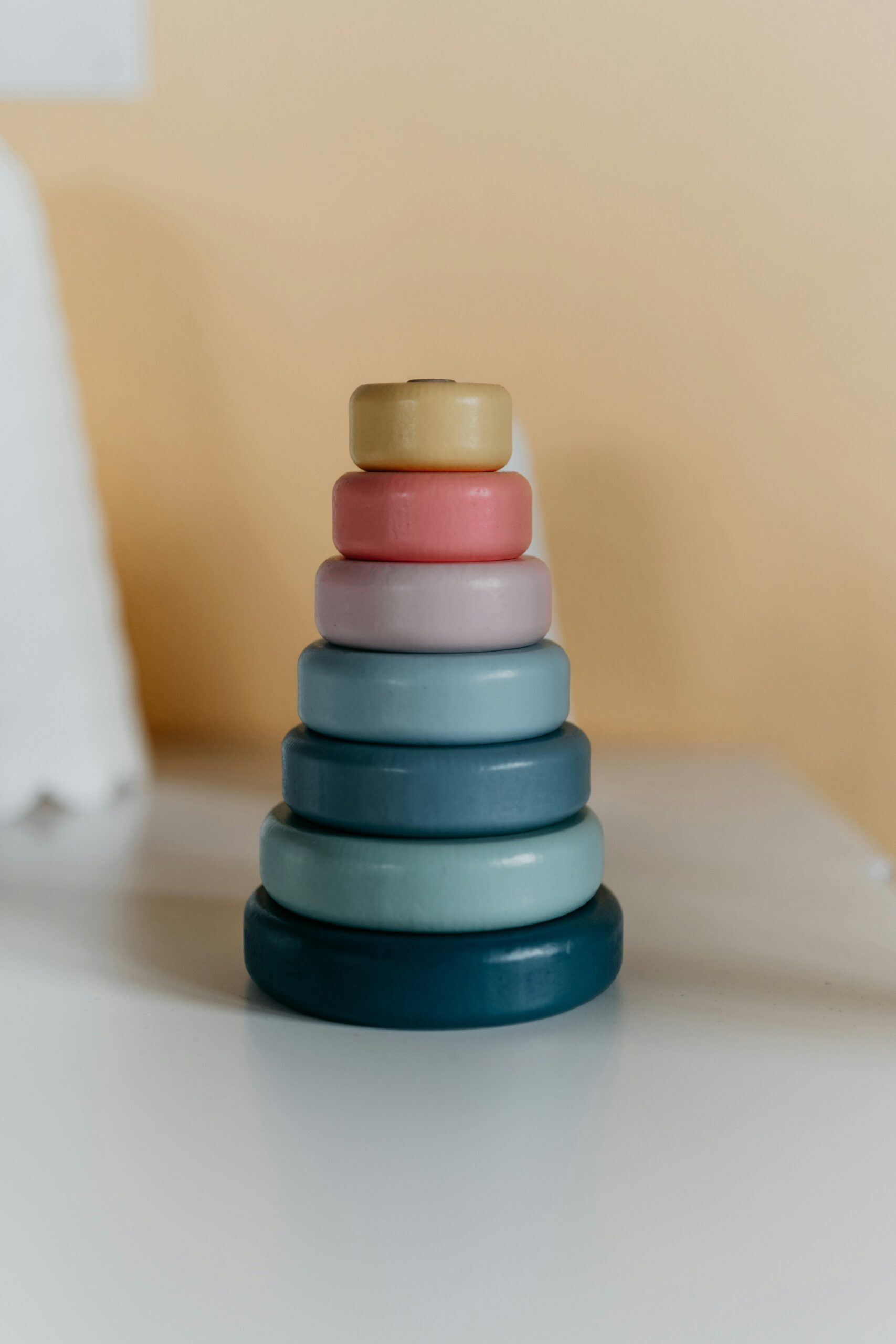 stacking rings toy sitting on counter